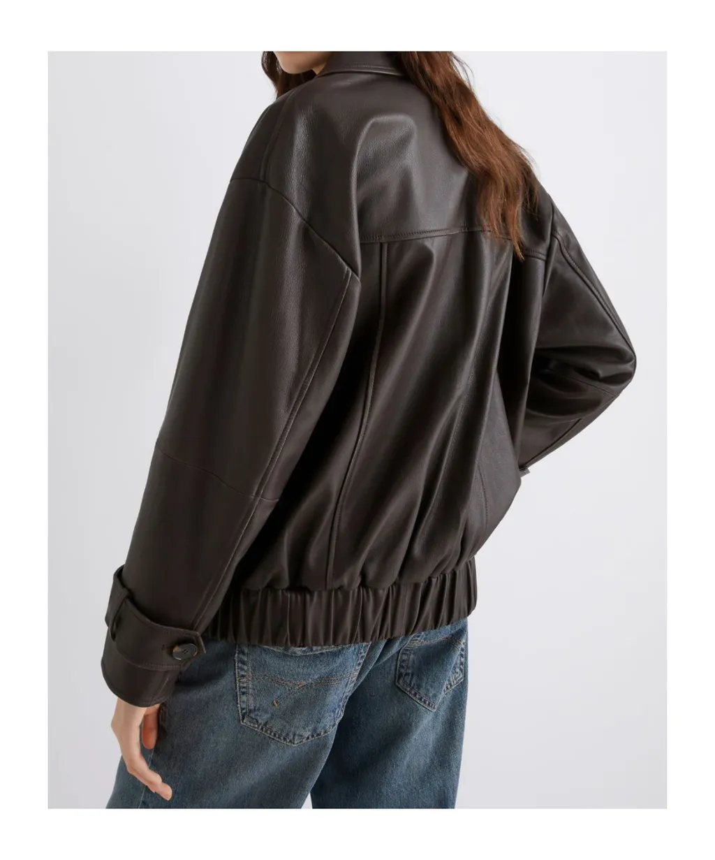 Leather Pea Coat