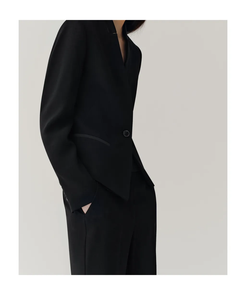 Crepe Envers Satin Blazer