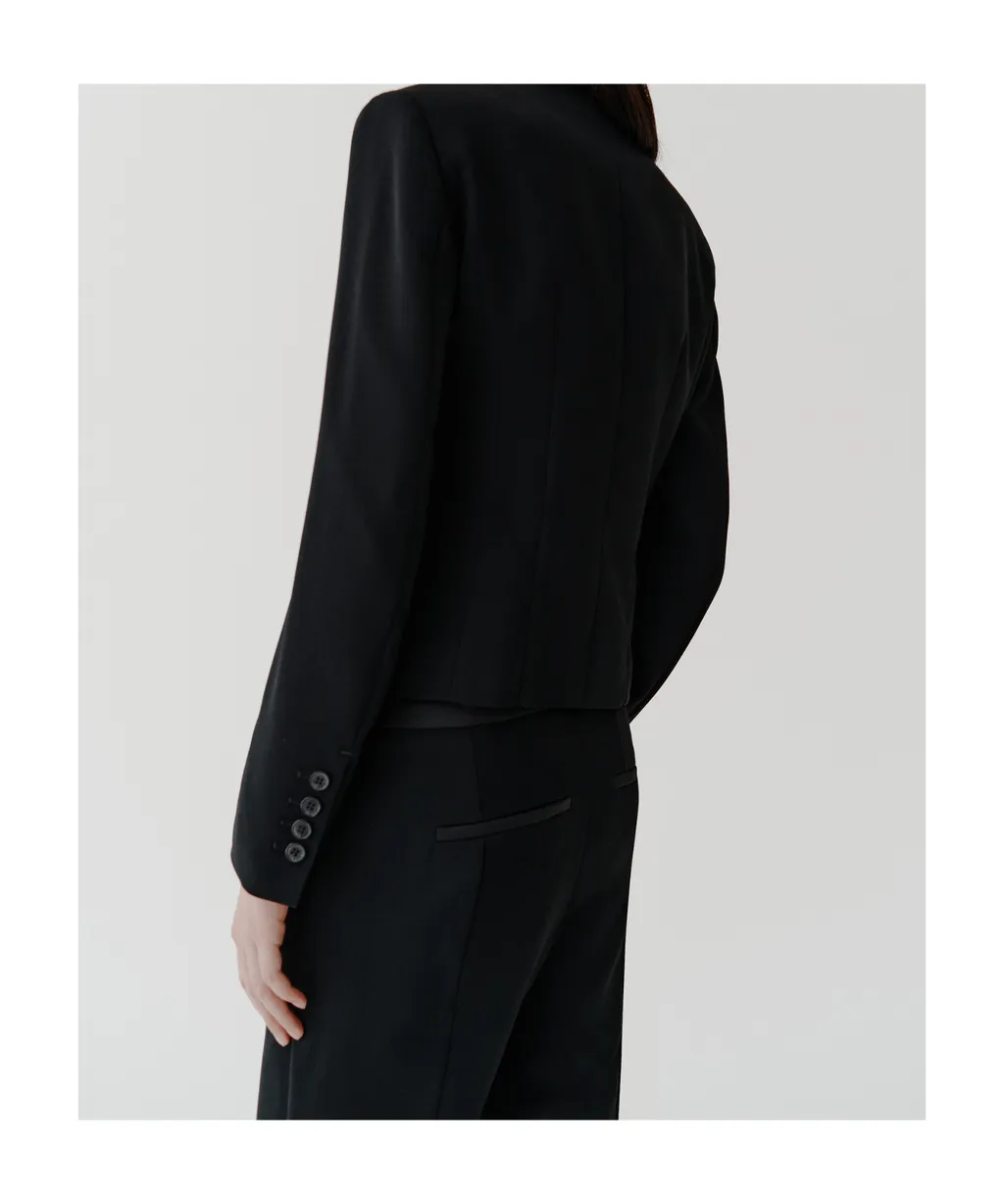 Crepe Envers Satin Blazer