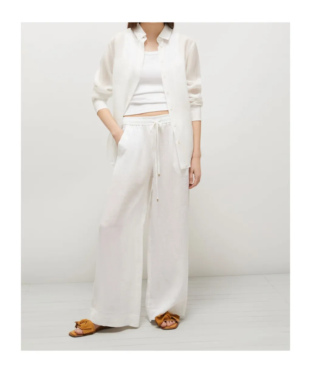 Straight Linen Trousers