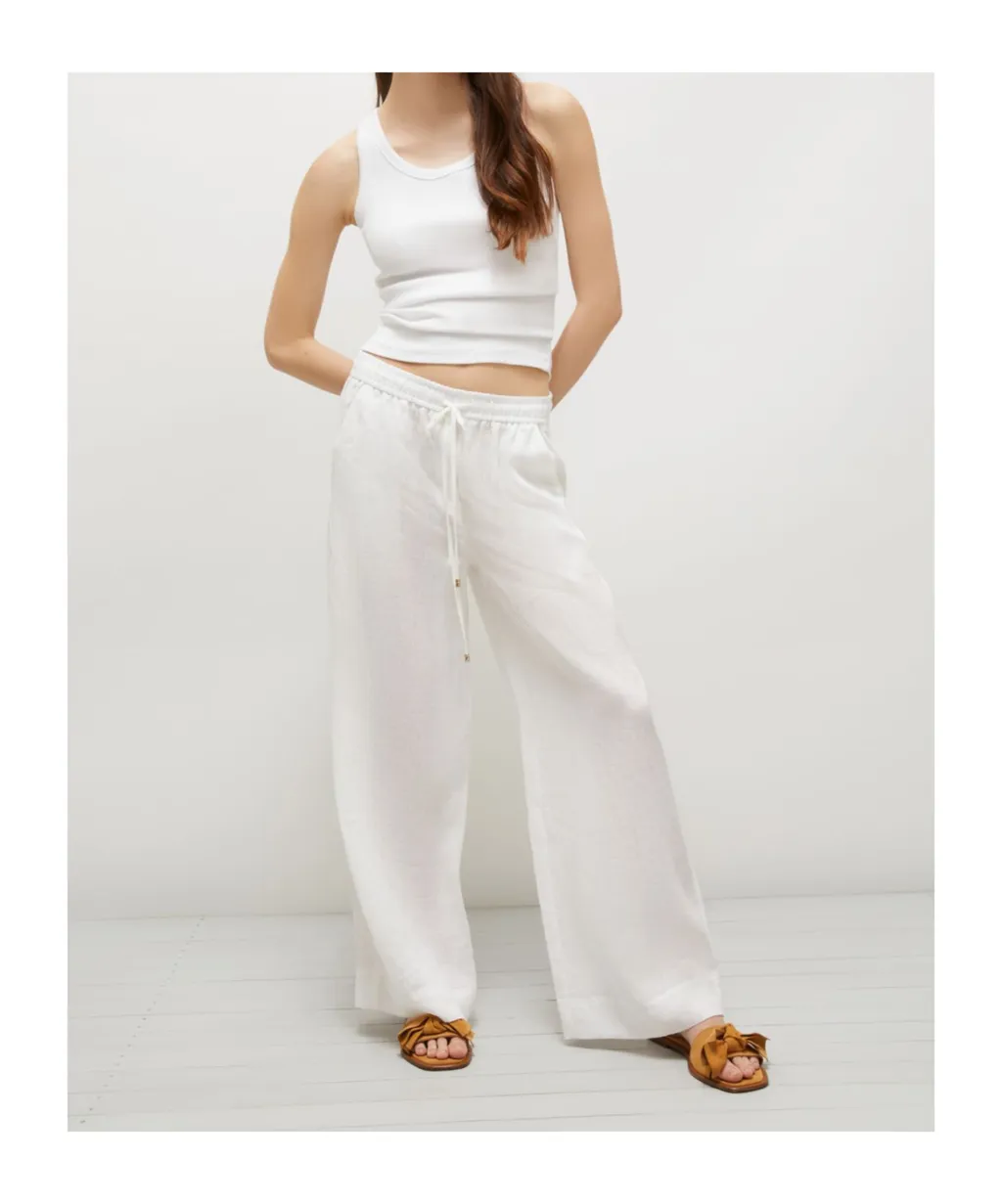Straight Linen Trousers