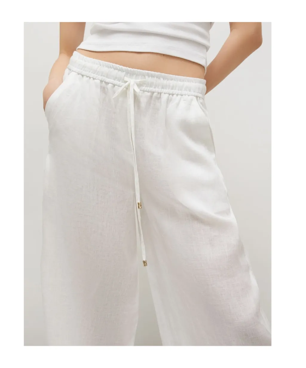 Straight Linen Trousers
