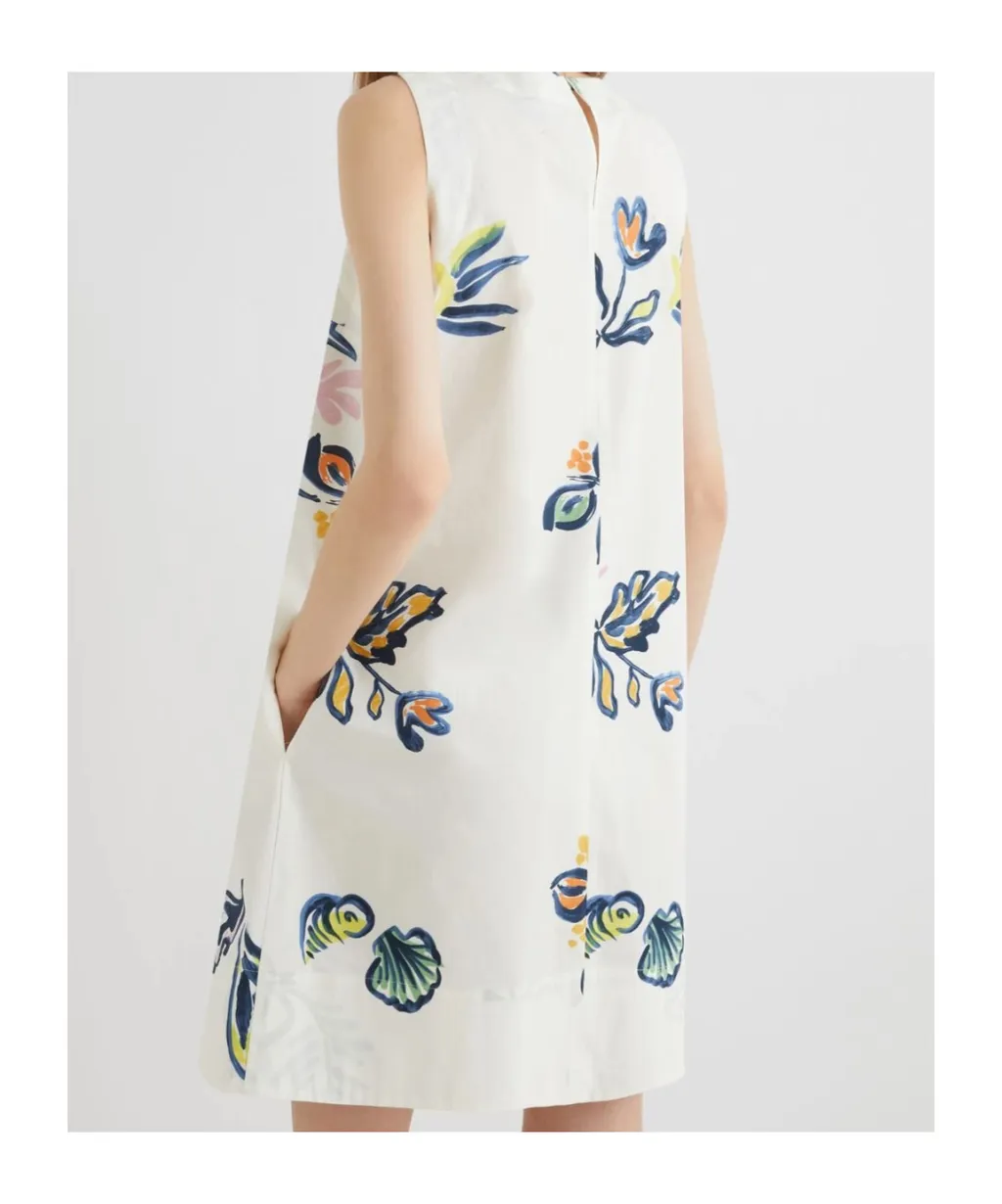 Flared Poplin Dress