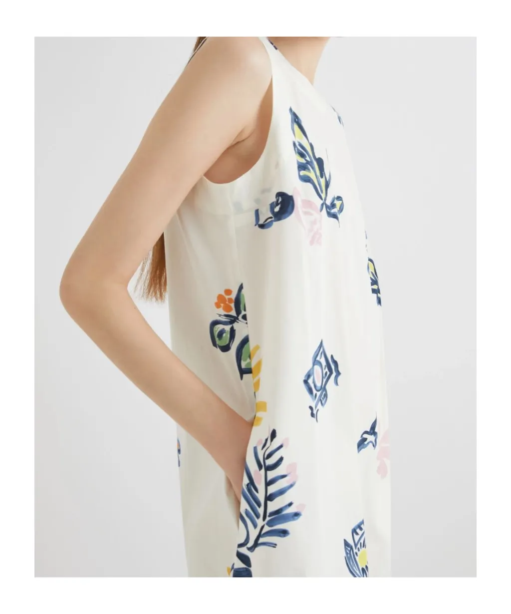 Flared Poplin Dress