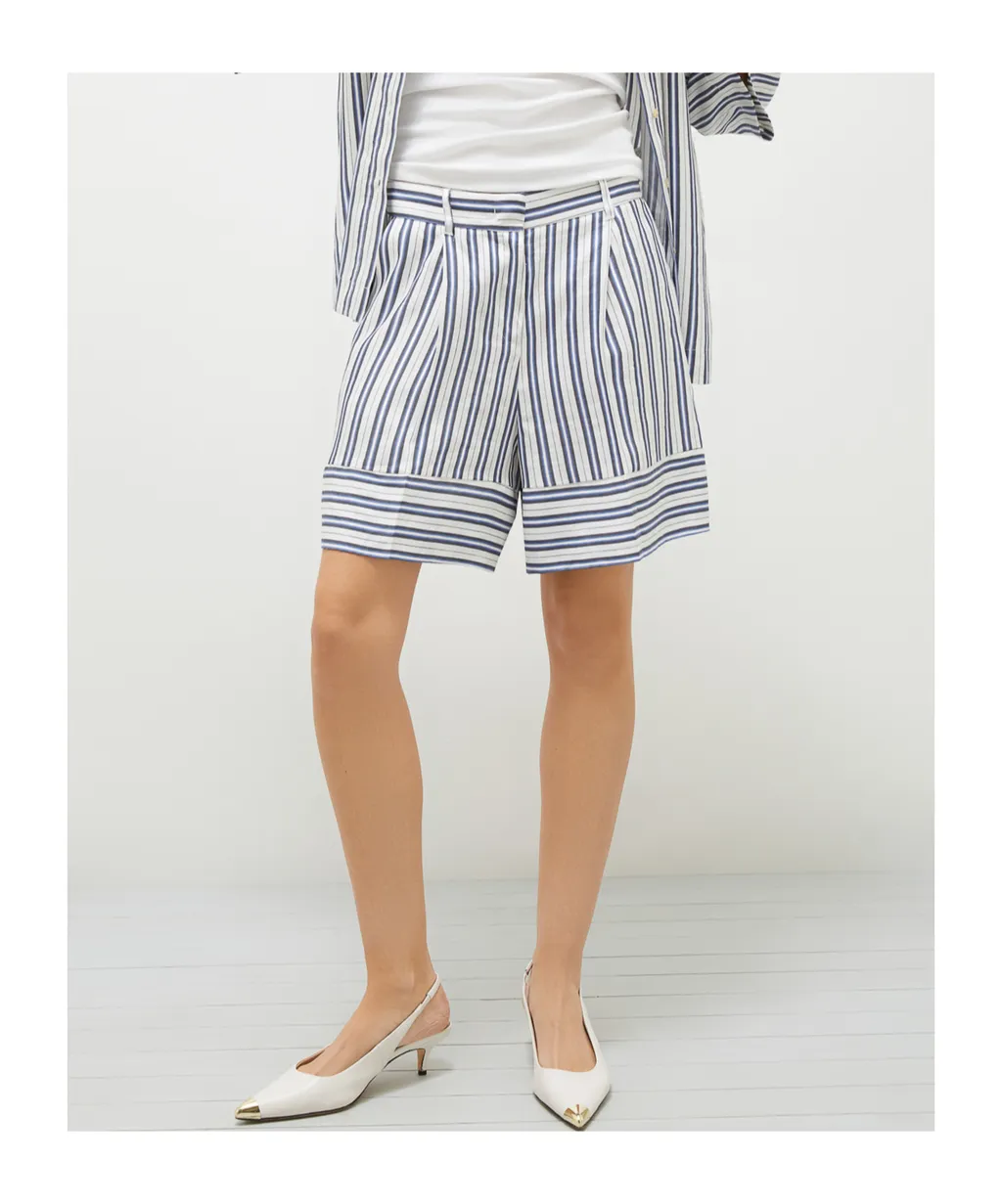Linen And Cotton Shorts
