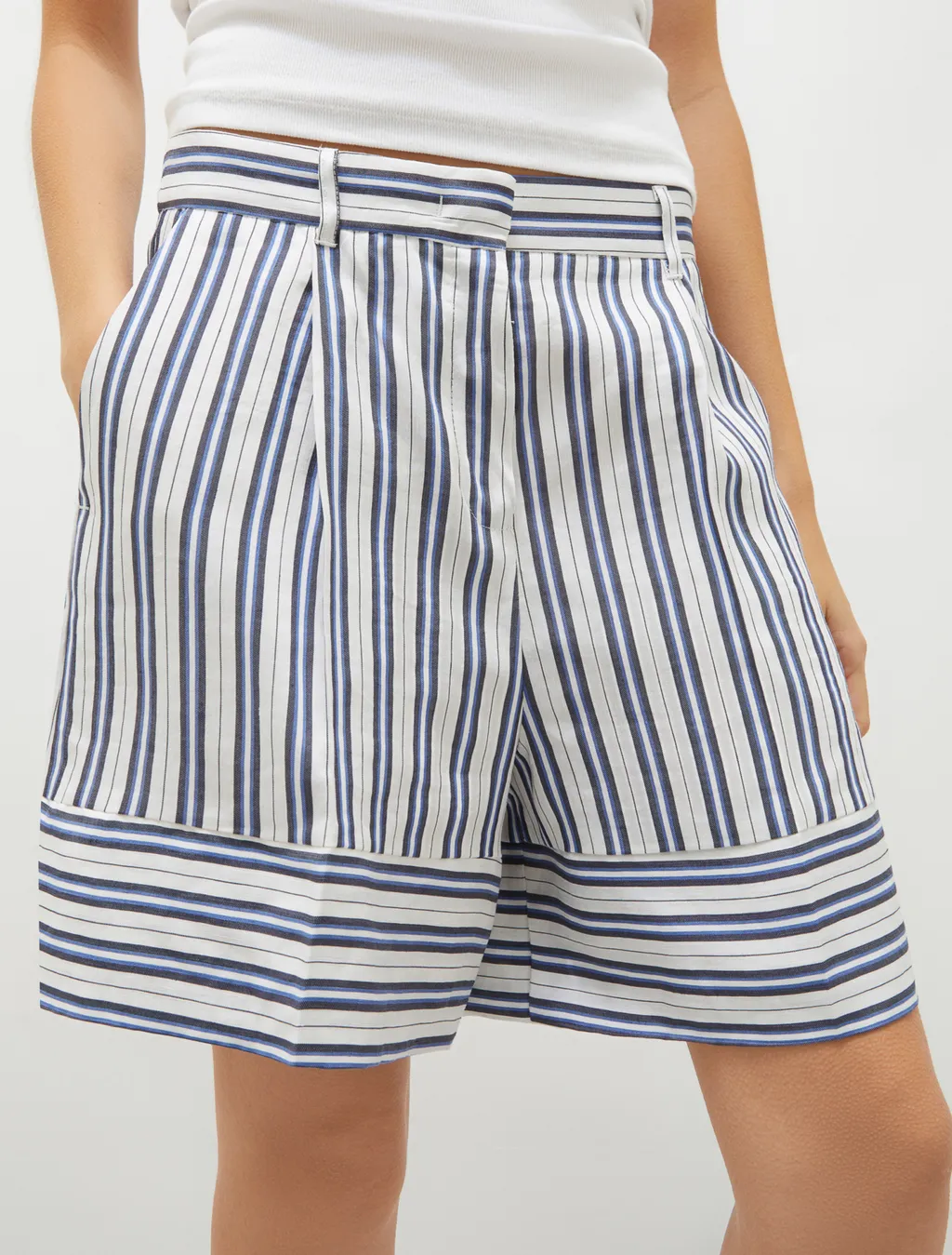 Linen And Cotton Shorts