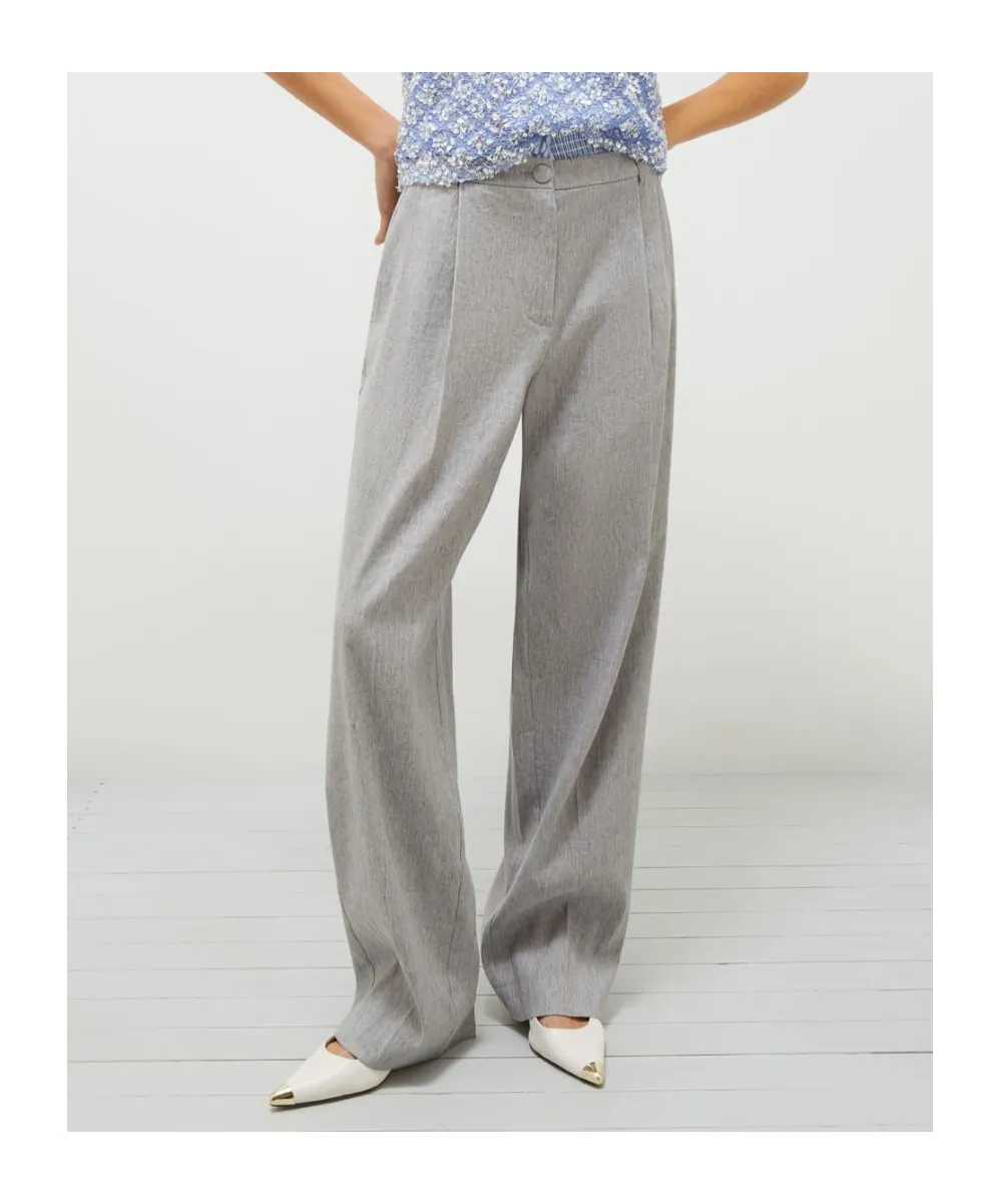 Stretch Linen-Blend Trousers
