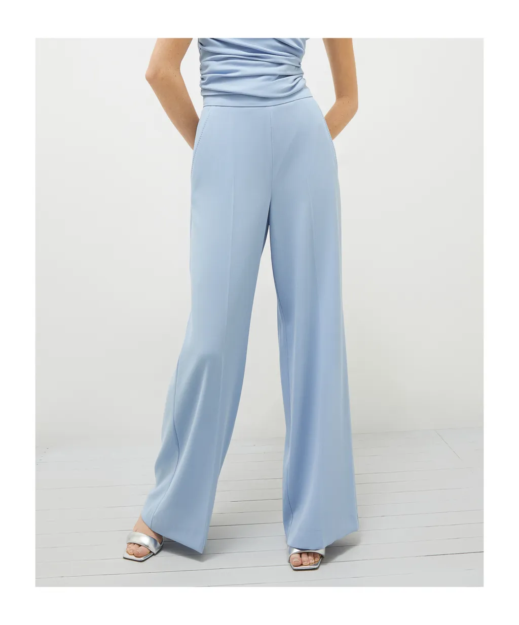 CrÊPe Envers Satin Palazzo Trousers