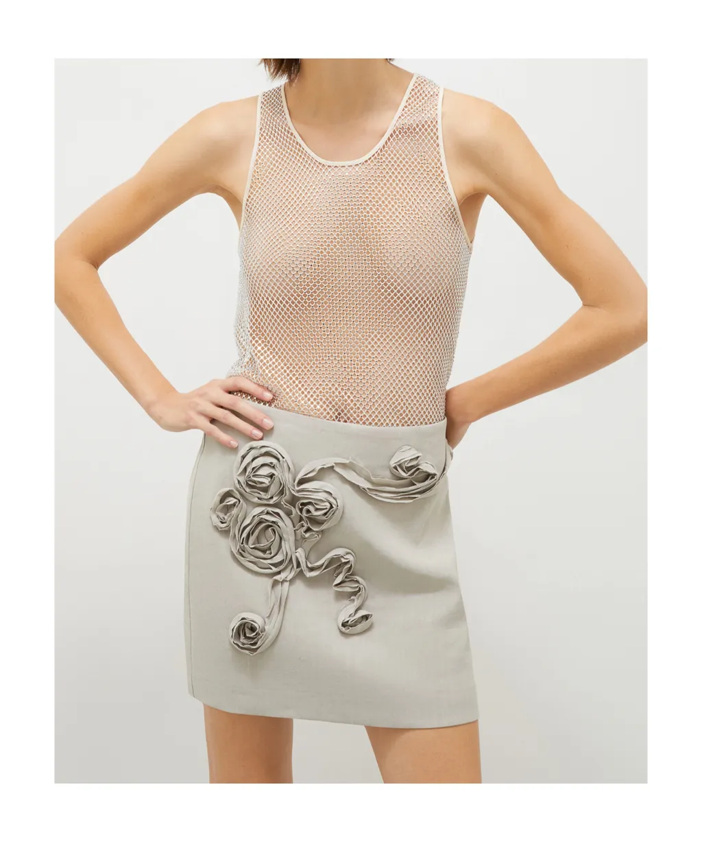Rhinestone Mesh Vest