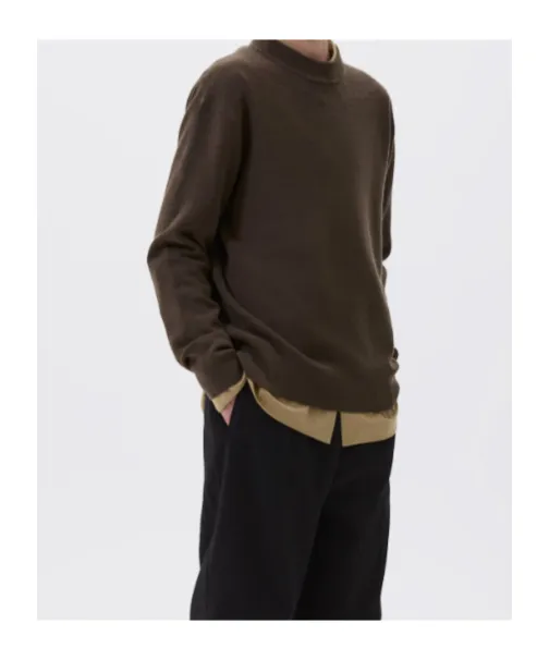 Ribbed Crew-Neck Sweater