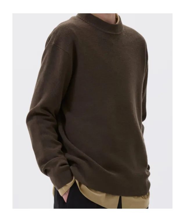 Ribbed Crew-Neck Sweater