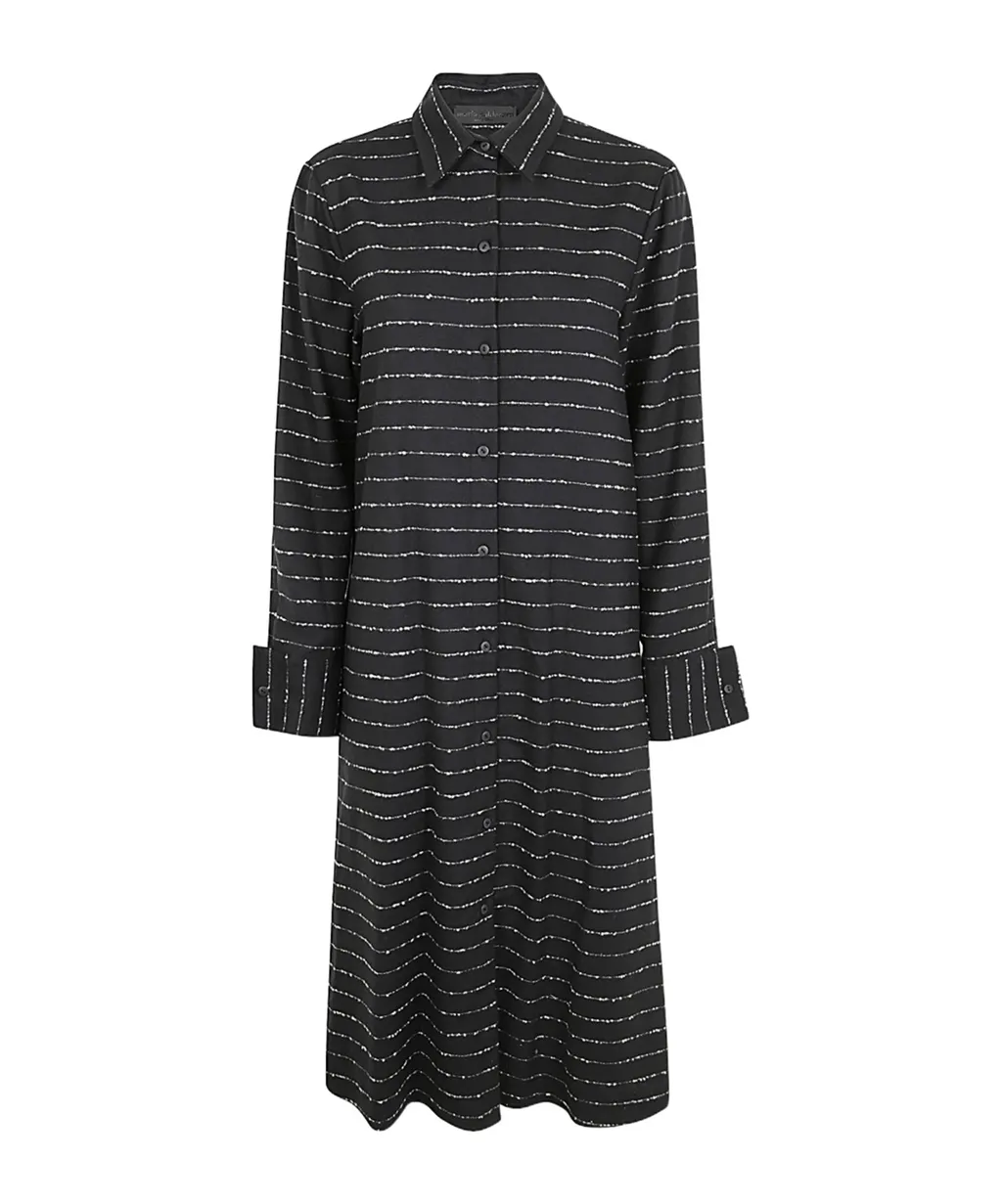 Buttoned Striped Dress