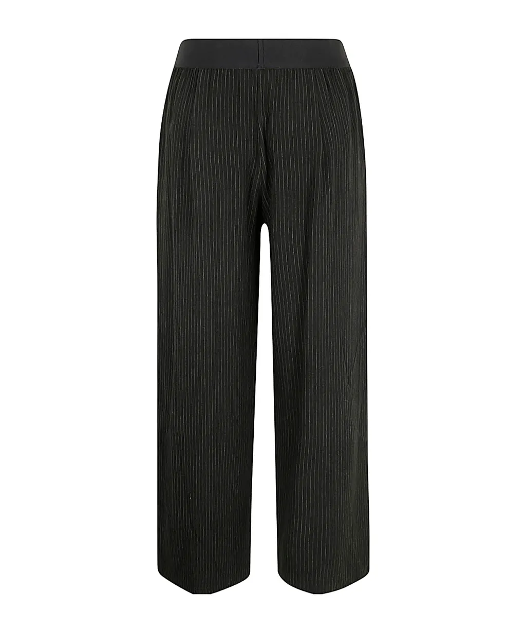Pinstripe Wide Leg Pants