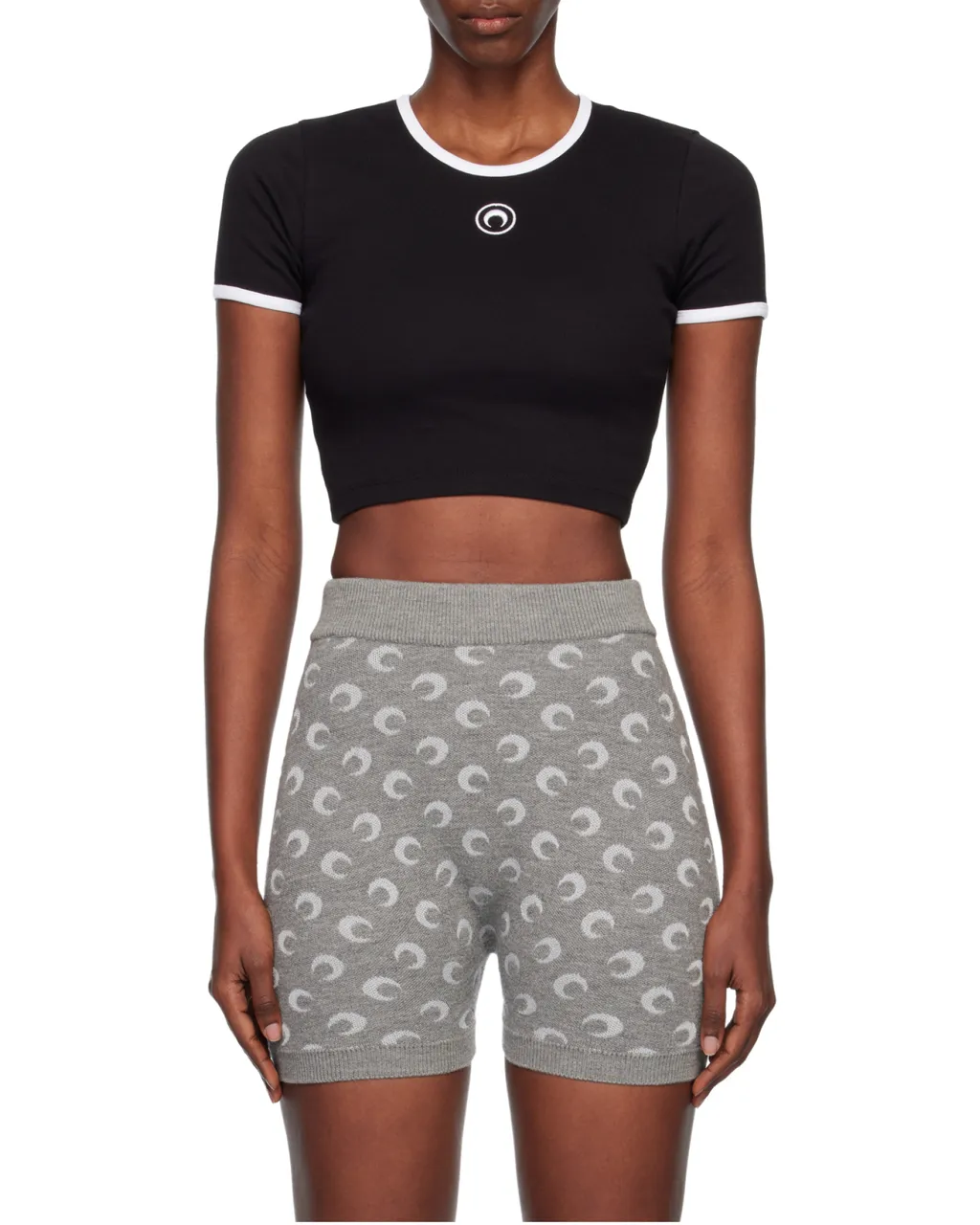 Moon Embroidered Crop Top