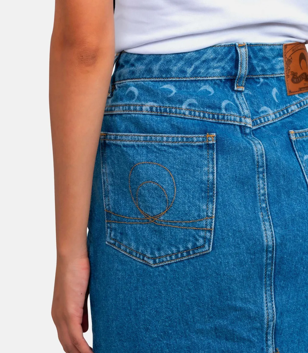 Logo Denim Half-Dress