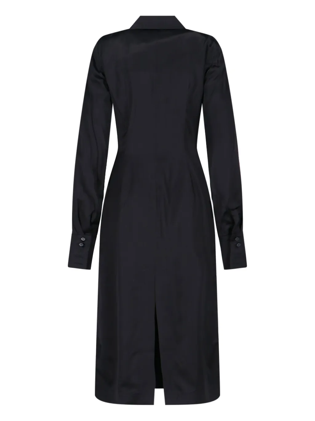 Shirt-Collar Dress With Long Sleeves
