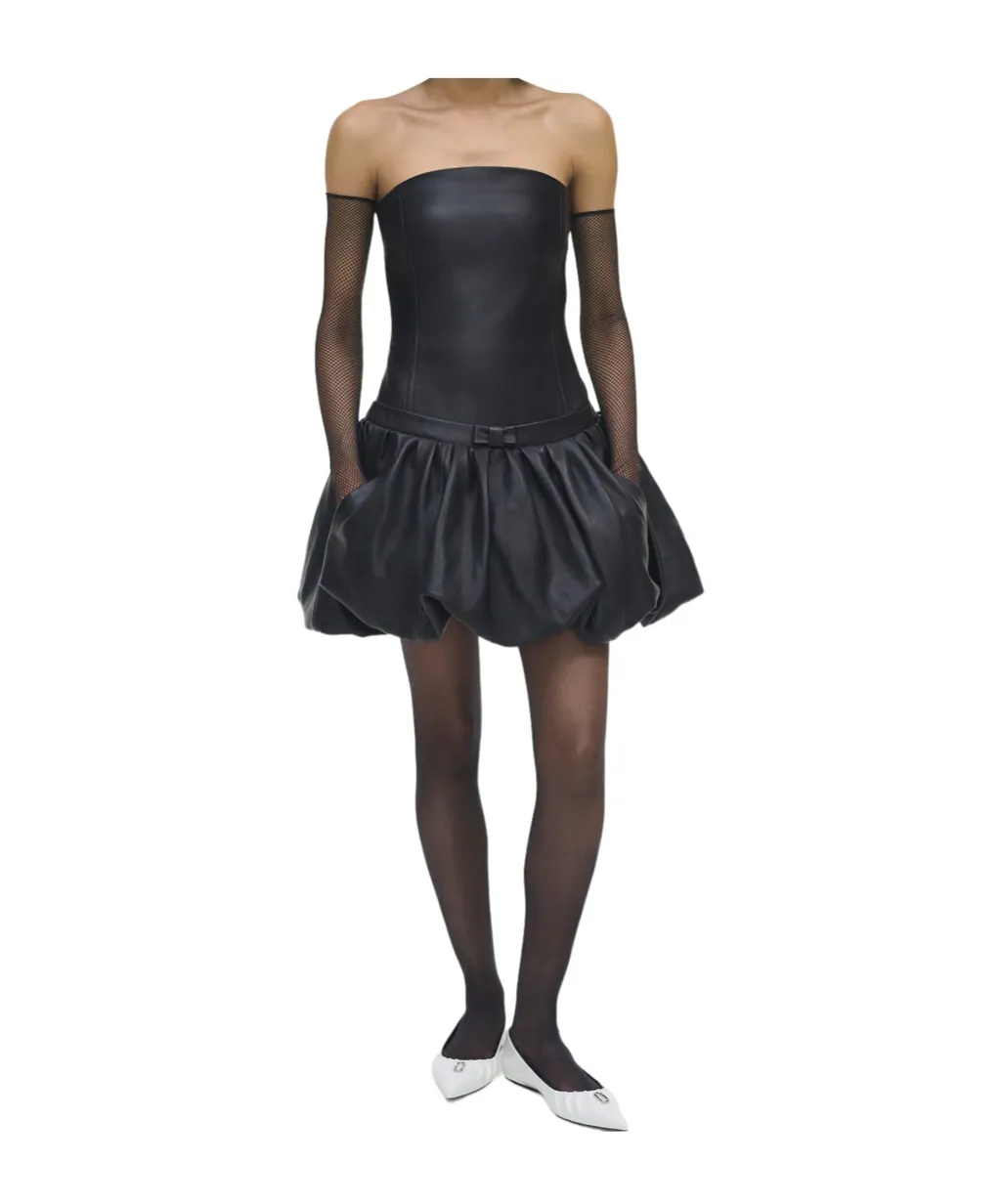 Leather Bubble Dress