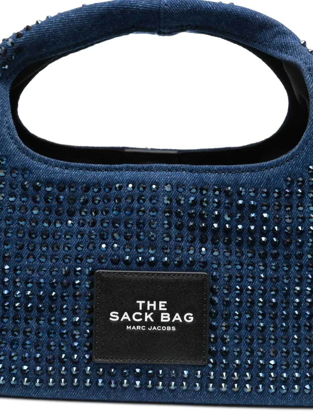 Embellished Denim Mini Sack Bag