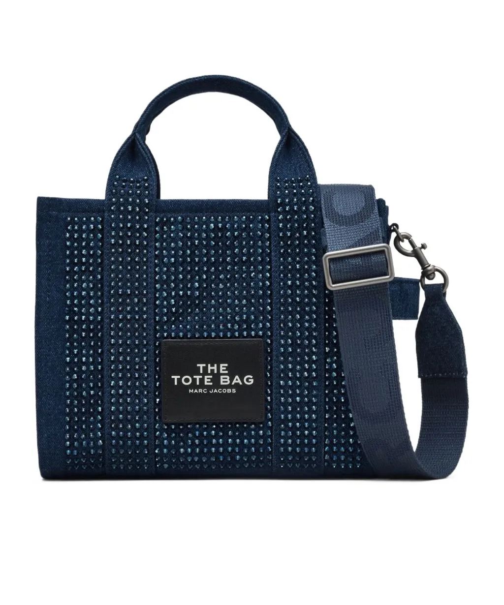 The Crystal Denim Small Tote Bag