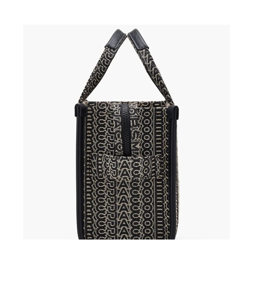 Monogram Jacquard Logo Detailed Small Tote Bag