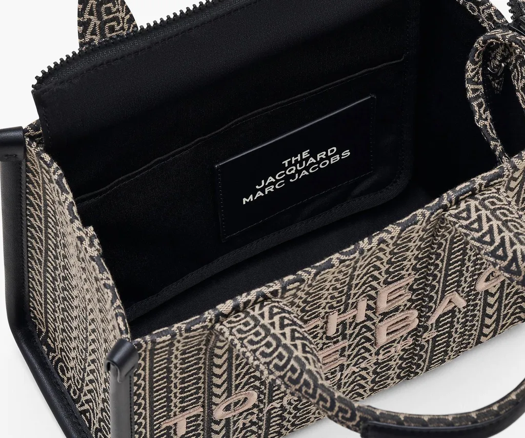 Monogram Jacquard Logo Detailed Small Tote Bag