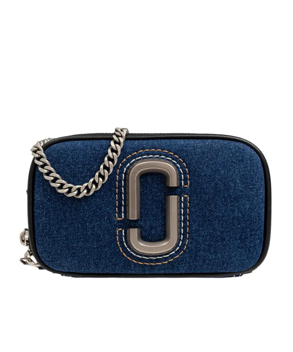 The Denim Chain Snapshot Crossbody Bag