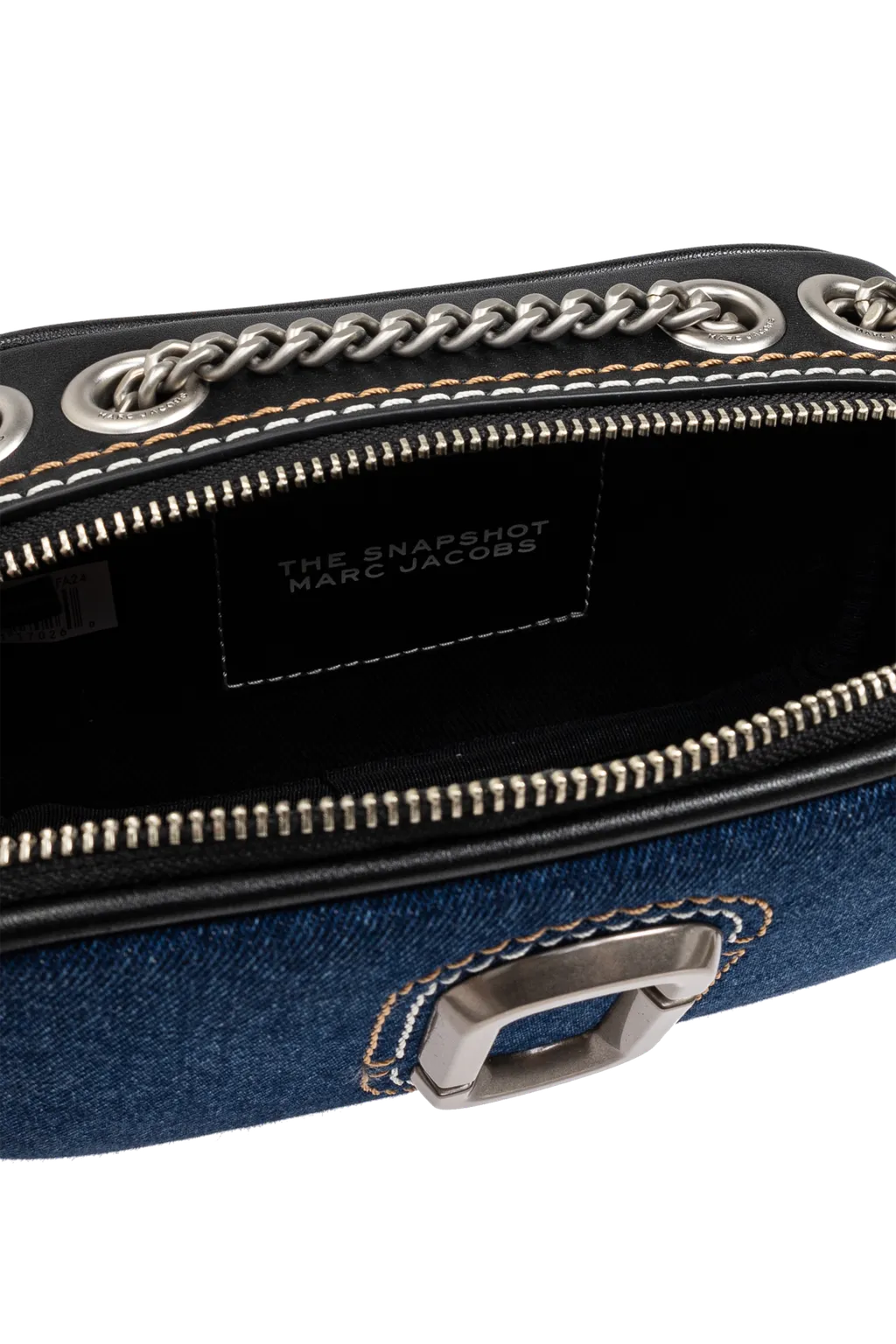 The Denim Chain Snapshot Crossbody Bag