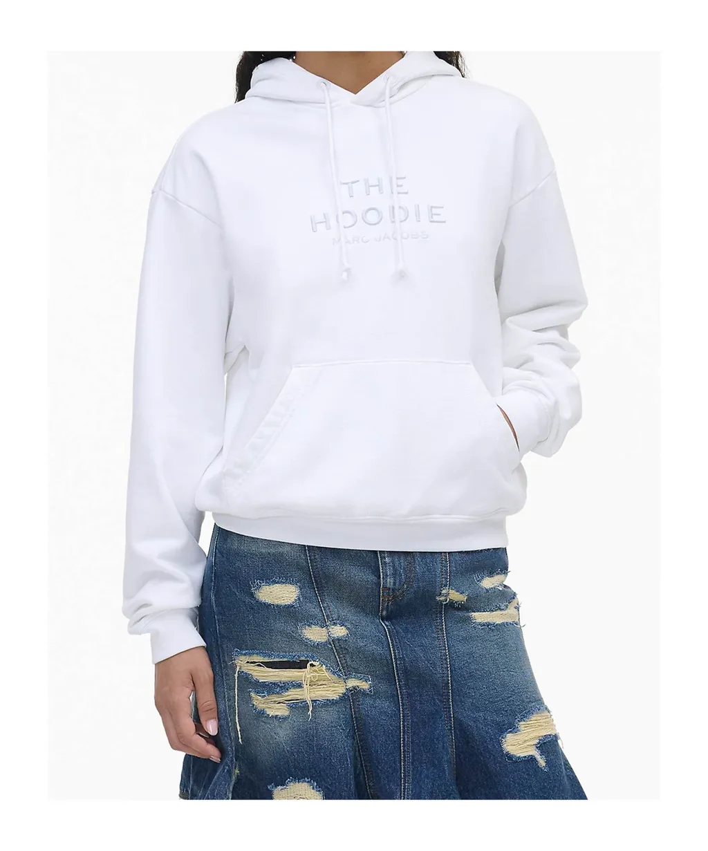 Logo Embroidered Drawstring Hoodie