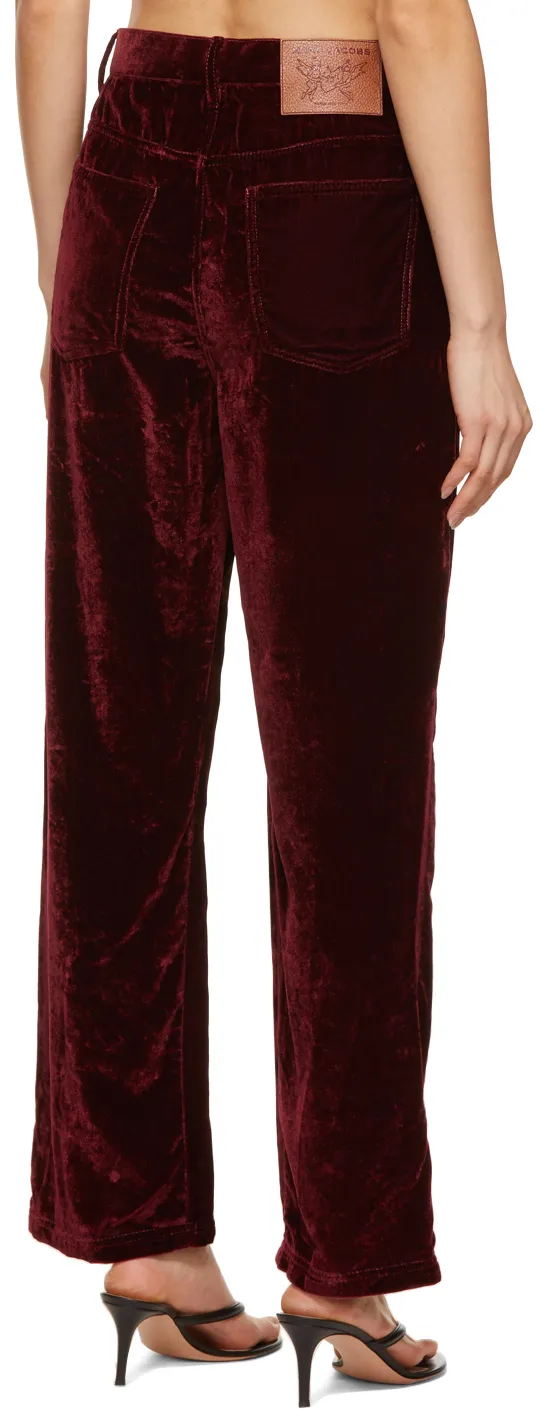 Logo High-Waisted Straight Trousers