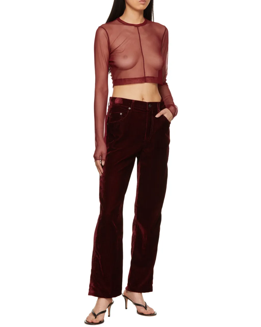 Logo High-Waisted Straight Trousers