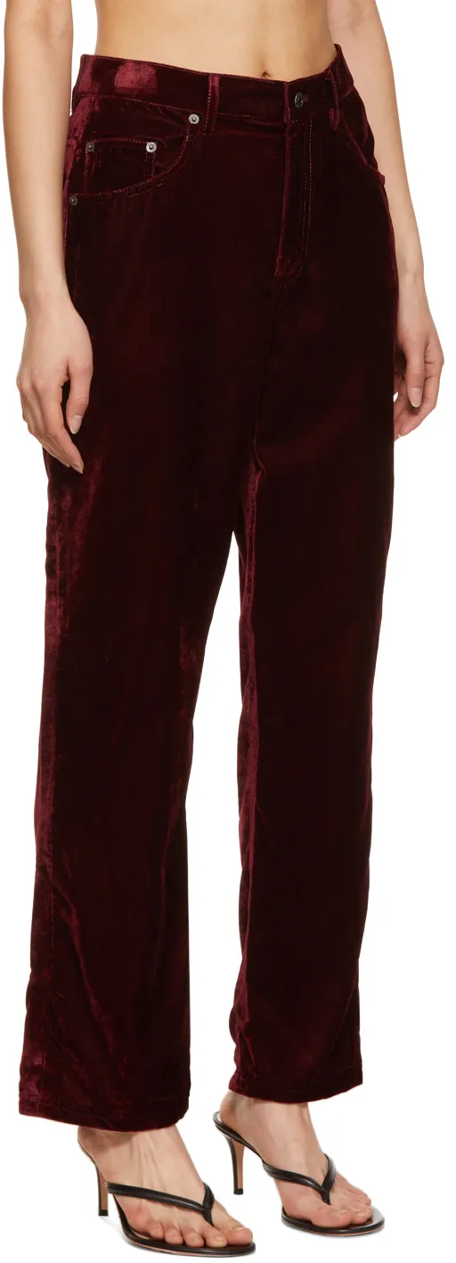 Logo High-Waisted Straight Trousers