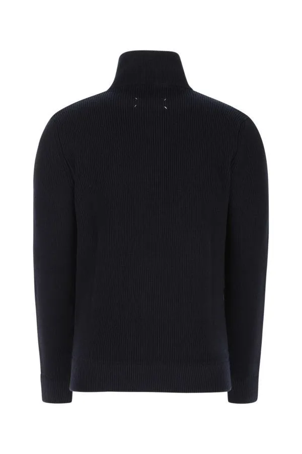 Long-Sleeved Zipped Knitted Cardigan
