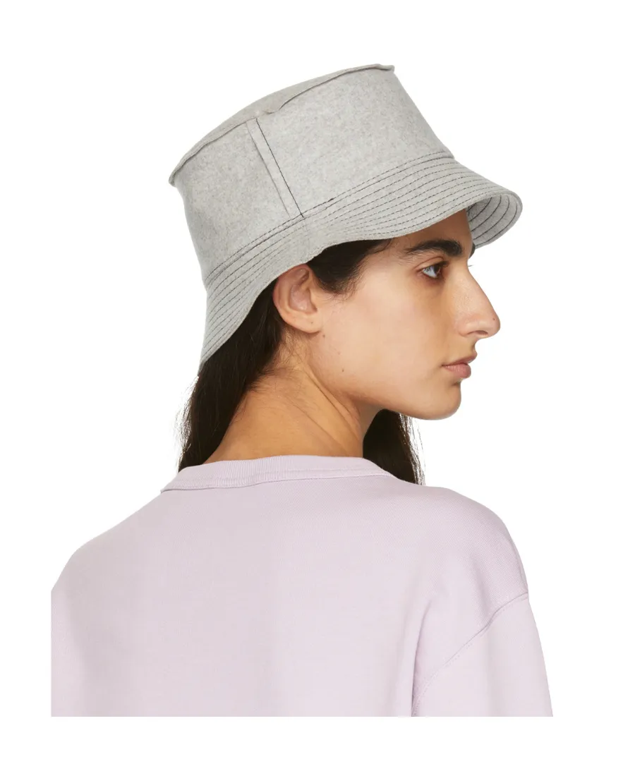 Contrast-Stitched Bucket Hat