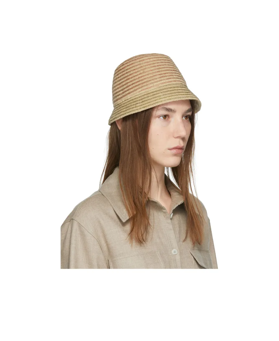 Logo Striped Fisherman's Hat