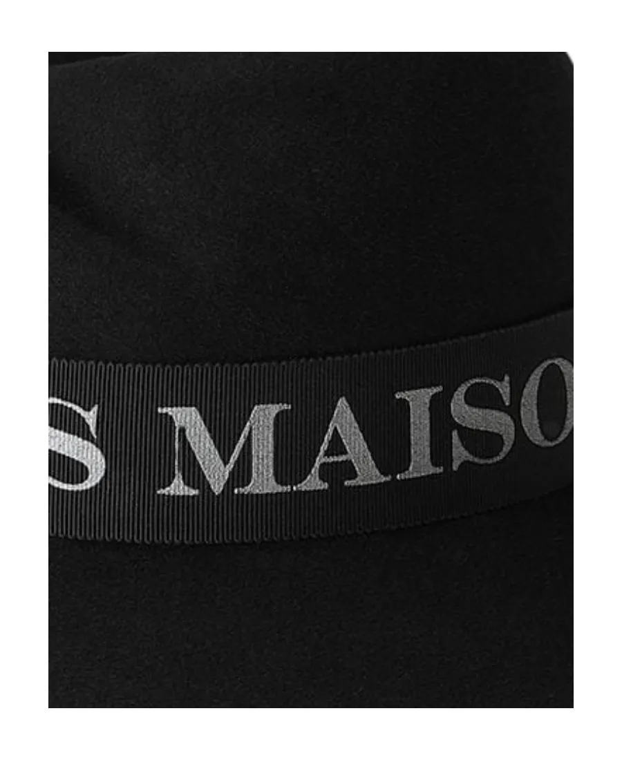 Virginie Logo Trimmed Fedora Hat