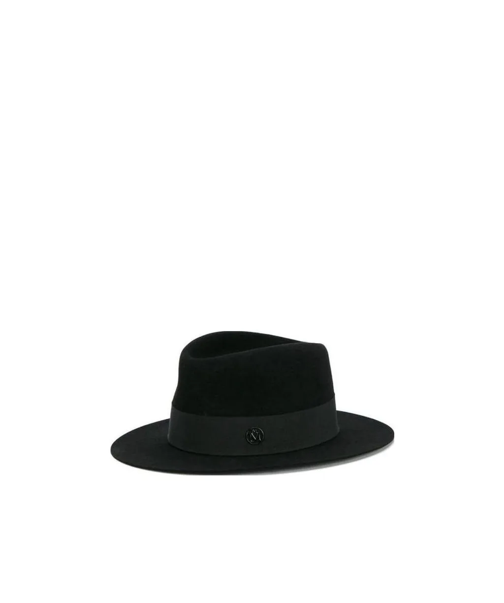 Maison Michel Andre Logo Plaque Fedora Hat