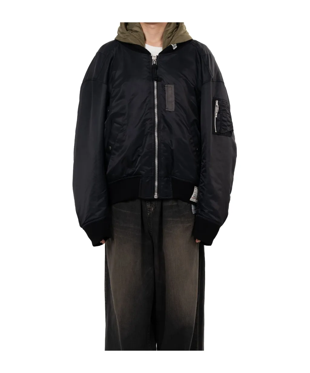 Extended Placket Hood Flight Jacket