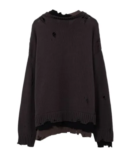 Distressed Layered Sweater