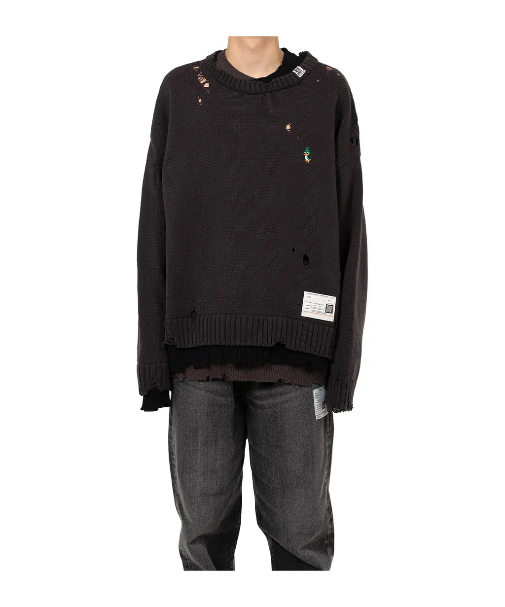 Distressed Layered Sweater