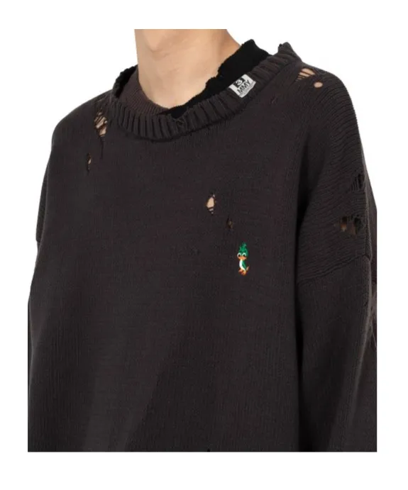 Distressed Layered Sweater