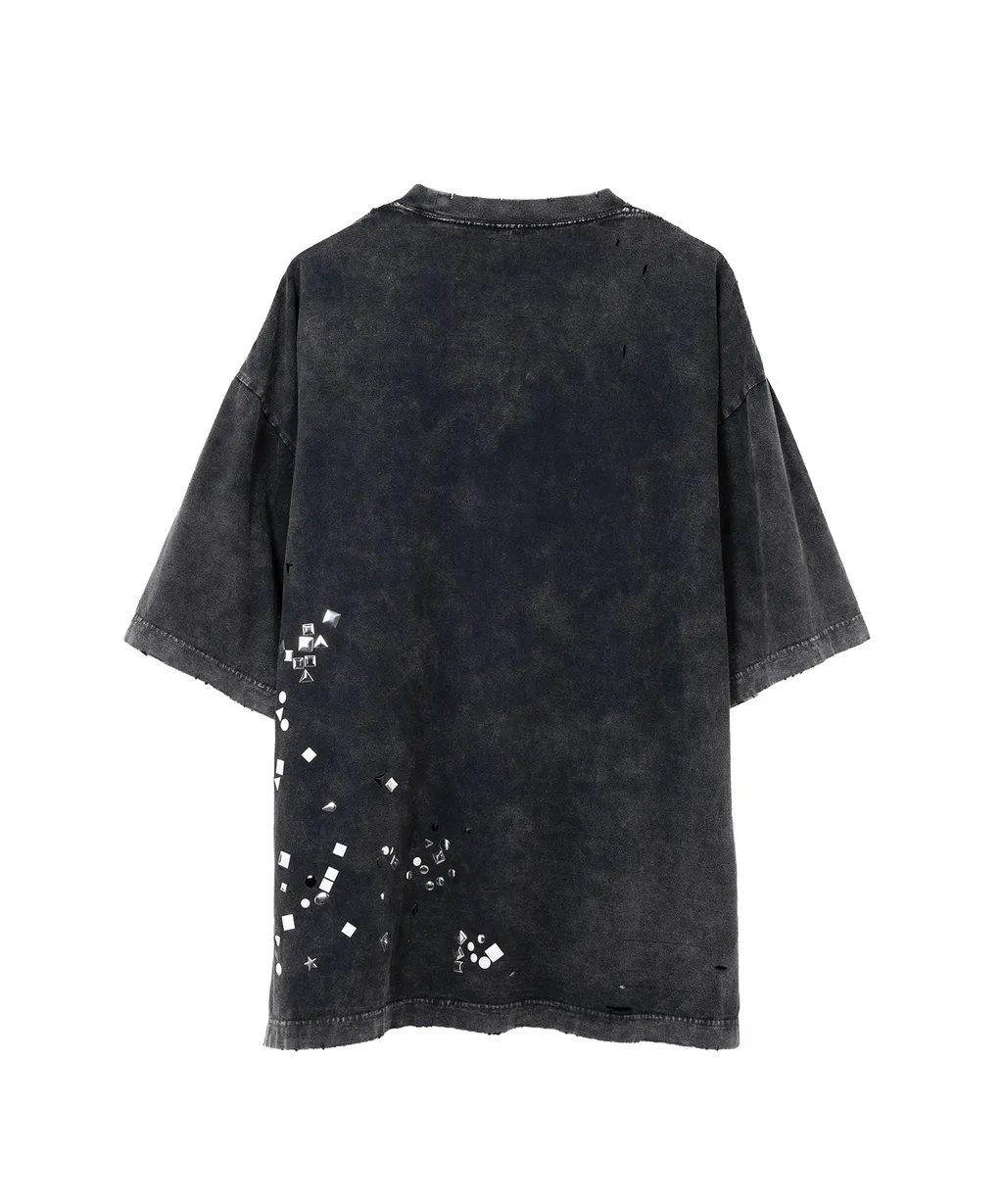 Embellished Bleached T-Shirt