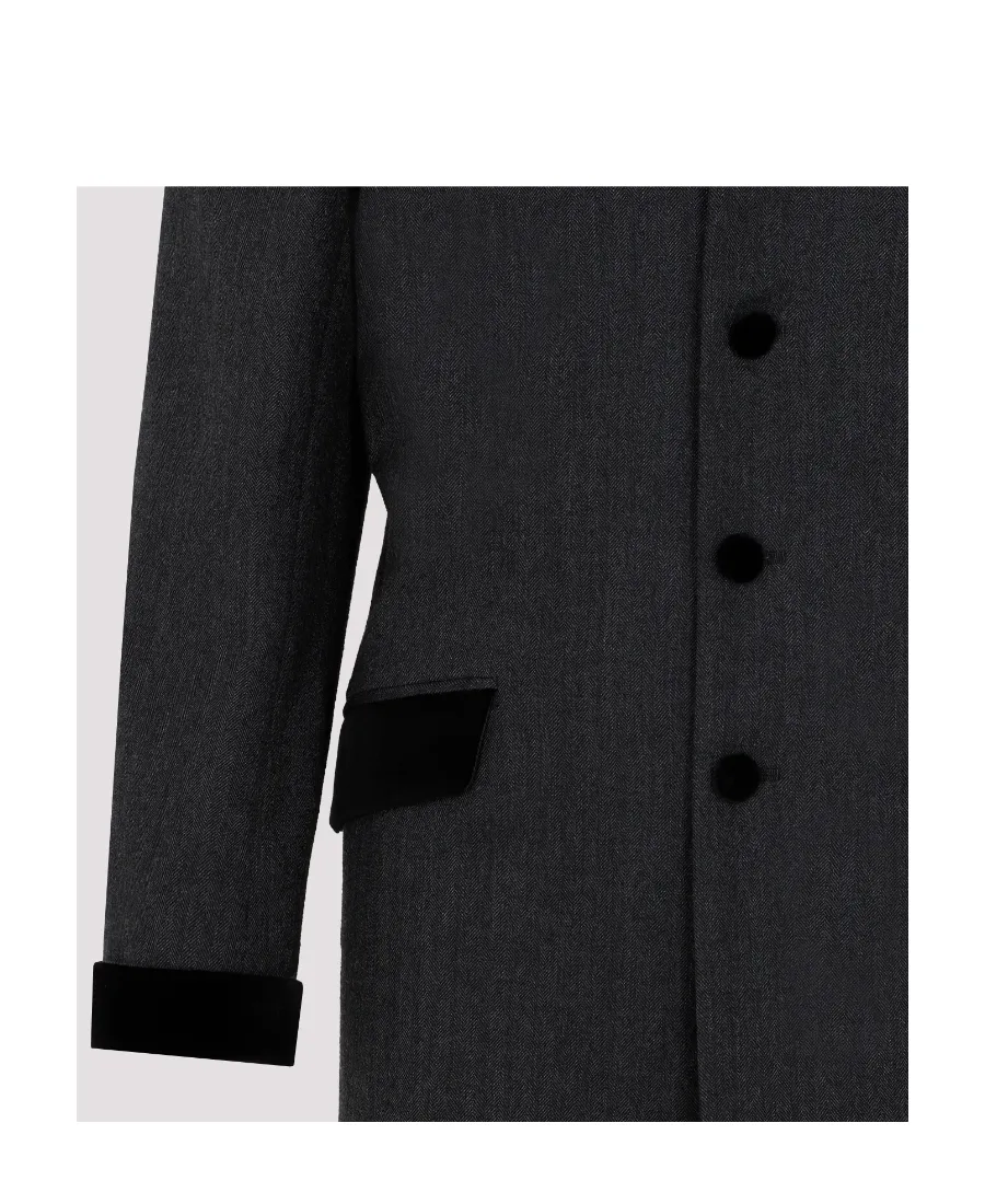 Single Breasted Long Sleeved Coat
