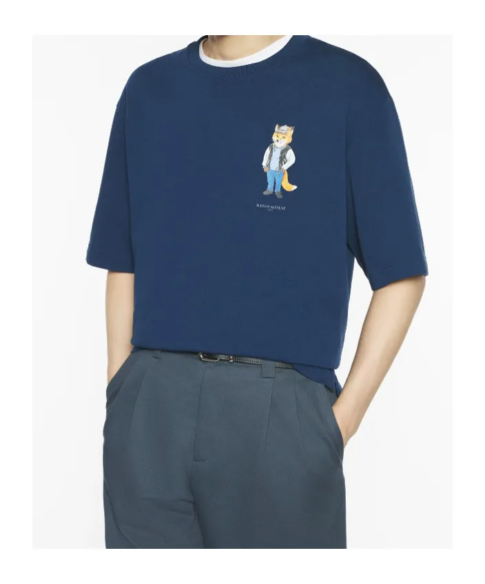 Fox-Embroidered Cotton T-Shirt