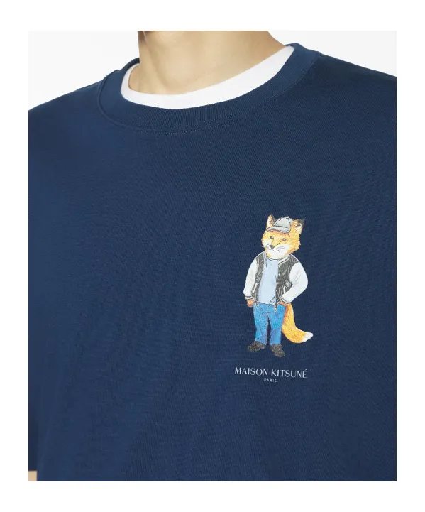Fox-Embroidered Cotton T-Shirt