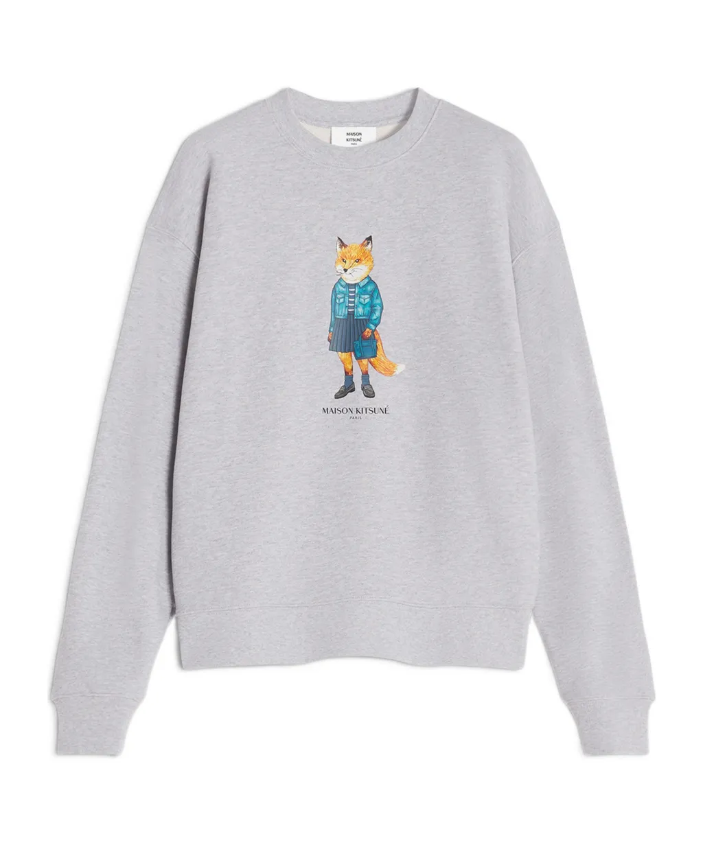 Dressed Fox Print Sweatshirt