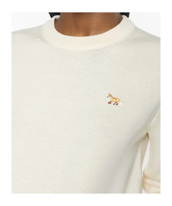 Baby Fox Embroidered Merino-Wool Sweater