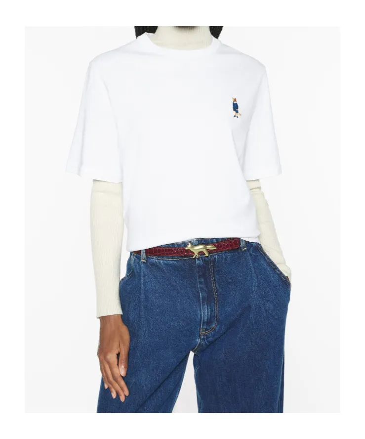 Dressed Fox Embroidered T-Shirt
