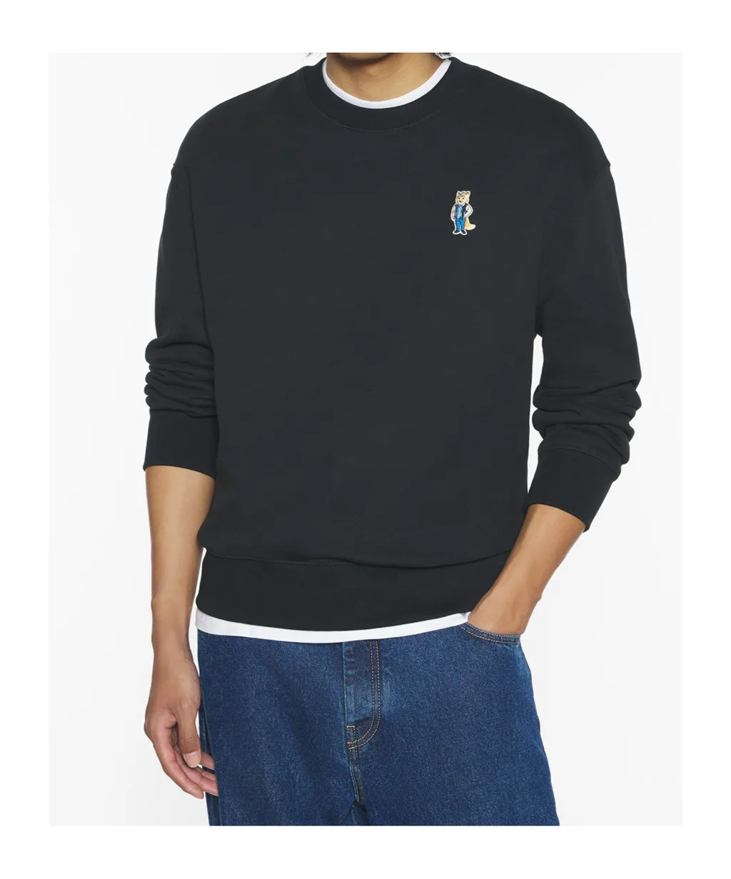 Fox-Embroidered Cotton Sweatshirt