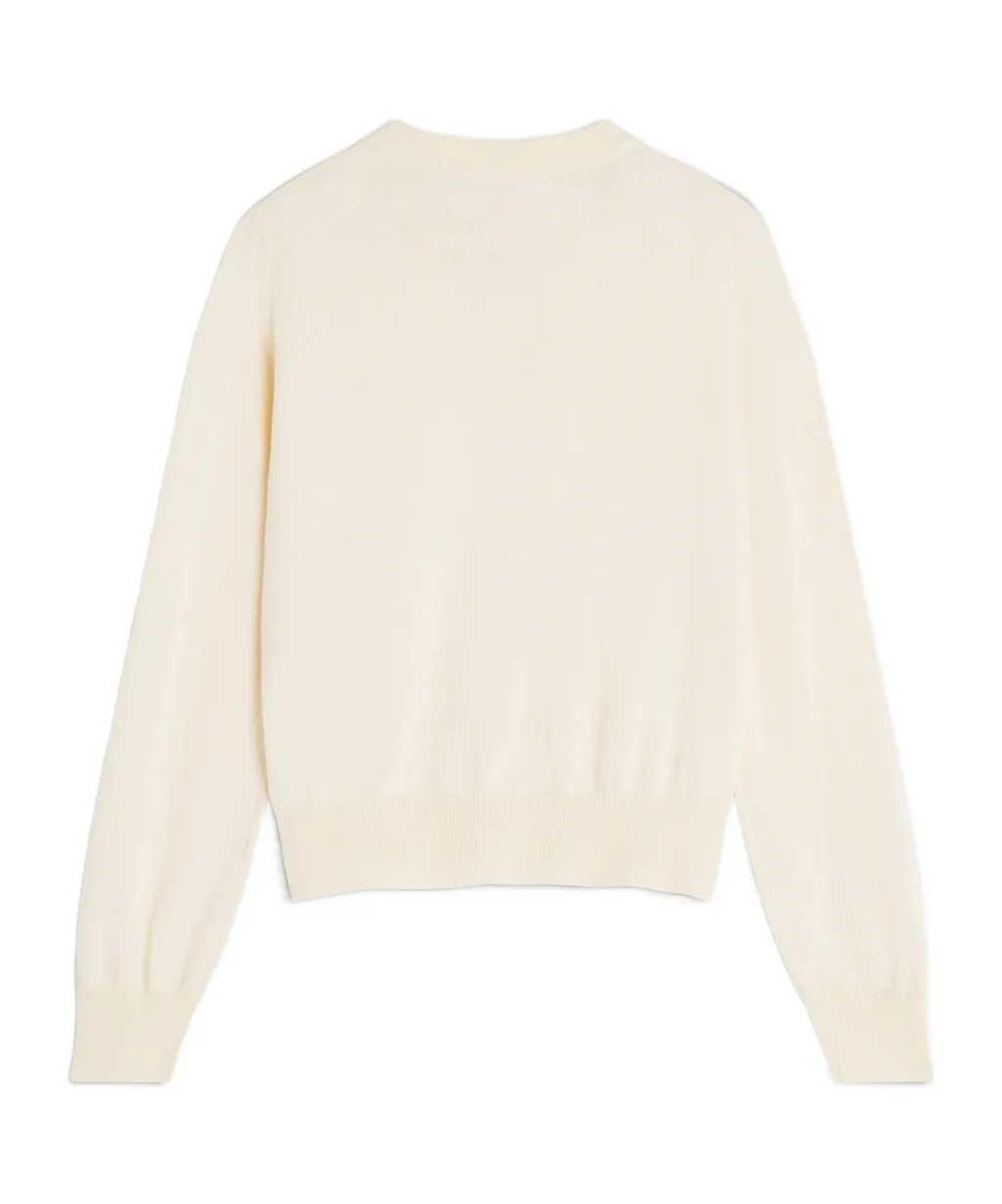 Fox-Embroidered Buttoned Cardigan