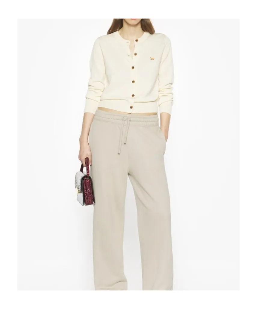 Fox-Embroidered Buttoned Cardigan